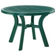 thumbnail image 3 of 5 Piece 42" Round Resin Patio Table and 4 Resin Dining Arm Chair Set in Green, 3 of 4