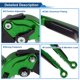 thumbnail image 4 of Palancas de freno y embrague cortas y largas para Kawasaki ZZR600 05-09, palanca de freno ajustable de motocicleta, aleación de aluminio, cabeza verde, mango negro, 4 of 6