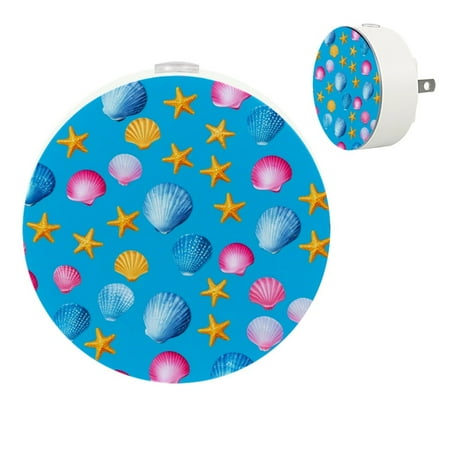 

Night Light Night Lights Plug into Wall 2-Pack Nightlight Plug in Night Light Dusk to Dawn Night Lamp Led Night Light for Adults Kids Room Cartoon Seashell Starfish Snail Marine Life Ocean