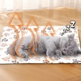 thumbnail image 1 of Lit et Tapis pour Chat Auto-Chauffant Usage Intérieur Extérieur Coussin Chauffant Réversible avec Tissu Lavable et Motif Imprimé, 1 of 3