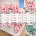 thumbnail image 3 of Xyant Toddler Baby Girl Clothes Cute 3D Floral Infant Ruffle Long Sleeve Sweathsirt Pullover Pants Set Fall Winter Outfits,Size 2-3 Years, 3 of 9