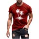 thumbnail image 5 of Hombres Pantalones Cortos de Manga Corta Impresa Casual Cuello Redondo Superior, Camisa de Moda para el Verano Y la Primavera, 5 of 8