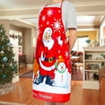 thumbnail image 3 of Koszal Santa Elk Snowman Christmas Print Home Kitchen Decorative Apron Party Props, 3 of 8