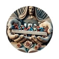 thumbnail image 2 of Cuadro Circular de Jesús en La Última Cena, Arte de Pared 2D, Diámetro de 20cm para Decoración, 2 of 9