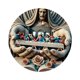 thumbnail image 3 of Cuadro de pared circular de acrílico 2D de La Última Cena de Jesús, diámetro de 20cm, decorativo con cuerda colgante para jardín, Patio, multiusos, 3 of 8