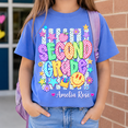 thumbnail image 4 of Back To School Shirt, Custom Grade Name Tee, Second Grade Smiley Graphic, Cute First Day Of School Outfit, Classroom Gift, 4 of 10