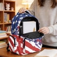 thumbnail image 5 of FKELYI July 4th Grunge USA Flag Print Kids School Backpack for Boys Girls 17 inch Schoolbag Lightweight Casual Daypack with Multi-Pockets for Elementary Student, 5 of 7