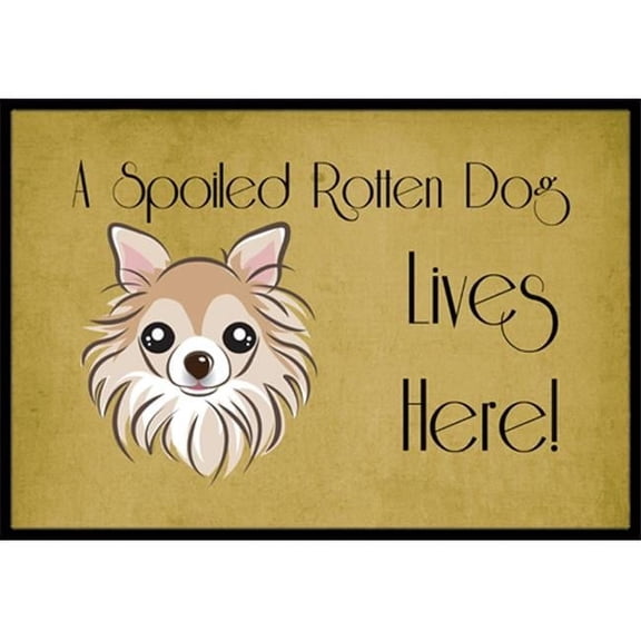 Carolines Treasures BB1499MAT Chihuahua Spoiled Dog Lives Here Indoor & Outdoor Mat- 18 x 27 in.