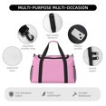 thumbnail image 4 of Disketp Pink Bolsa de Viaje Tipo Duffle, Bolso de Mano para Fin de Semana para Mujer, Bolsa de Gimnasio Ligera para Hombre, Esencial para Viajes, 4 of 7
