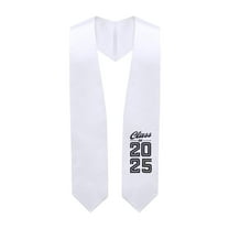 Endea Graduation White Class of 2025 Graduation Stole/Sash with Classic Tips