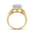thumbnail image 3 of FB Jewels 14kt Yellow Gold Princess Diamond Bridal Wedding Ring Band Set 1-3/8 Cttw Size 6.5, 3 of 4