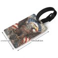 thumbnail image 2 of United States Navy Eagle American Flag USA Luggage Tags Suitcases ID Baggage Identifier Card Name Tag for Travel Backpacks Gym Bags, 2 of 6