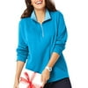 by Hanes Women's Plus-Size Lightweight Fleece Zip Mock Top