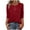 Red-43, variant on perfectbot Blouses for Womens Summer Short Sleeve Trendy Soft Loose Crew Neck Solid Button T-Shirts Cute Outfit ,S-XXL