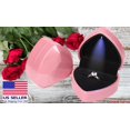 thumbnail image 2 of LED Diamond Ring Box Light Velvet Jewelry Gift Wedding Proposal Engagement - Pink Color, 2 of 4