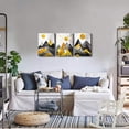 thumbnail image 6 of Abstract Geometry Mountains wall decorations for Living Room Bedroom Decoration,Bathroom Canvas Wall Art decor 3 Piece Home Decoration kitchen Wall decor modern golden Abstract Watercolor painting, 6 of 6