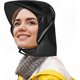 thumbnail image 1 of Waterproof Rain Bonnet with Visor for Women - 6 Pack Clear Plastic Hiking Cap Scarf Combo (Black), 1 of 1