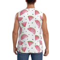 thumbnail image 4 of Fotbe Watermelon Men's Camiseta sin Mangas Estampada para Hombres, Playera Casual para Gimnasio, Entrenamiento, Playa-3X-Large, 4 of 7