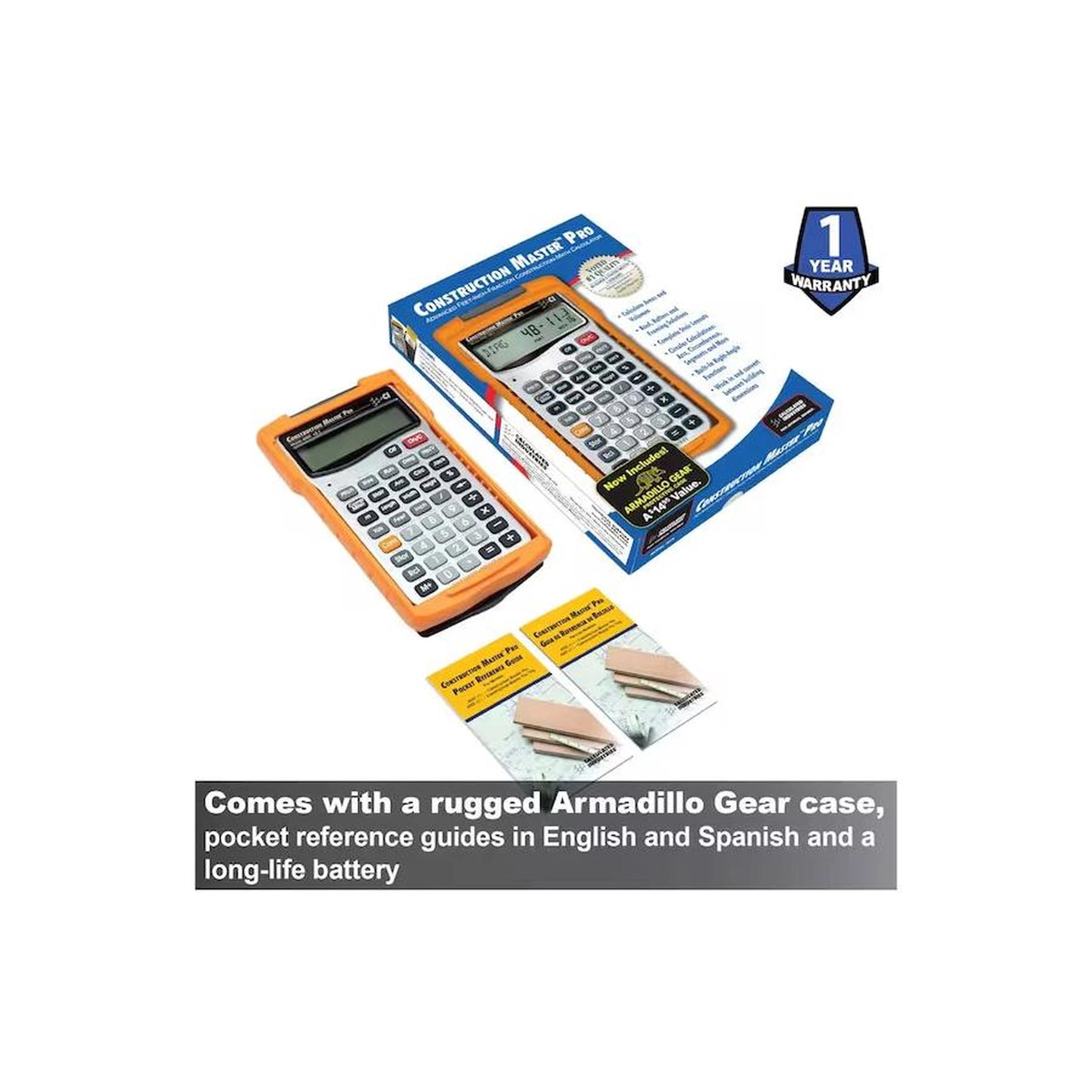 Calculated Industries Construction Calculator,Pro,5 5/8x3 In 4065 Calculated