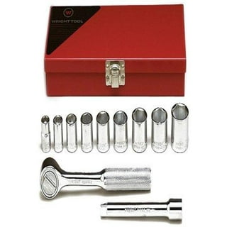 Wright Tool 745 Service Wrench Set, 9-Piece – 3/4" To 1-1/4", 30° Satin Finish, Includes Denim Roll