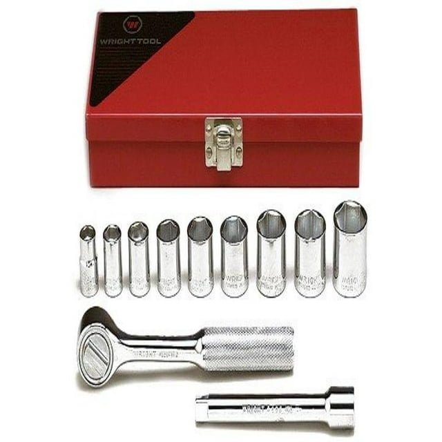 Wright Tool 327 3/8" Drive, 6 Point Standard Socket Set (11-Piece)