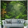 thumbnail image 5 of BCIIG  Forest Tapestry Nature Tree Cave Tapestry Wall Hanging Misty Forest Tapestry Stream Through Rainforest Tapestry Landscape Wall Tapestry Jungle Creek Psychedelic Tapestry for Living Room, 5 of 7