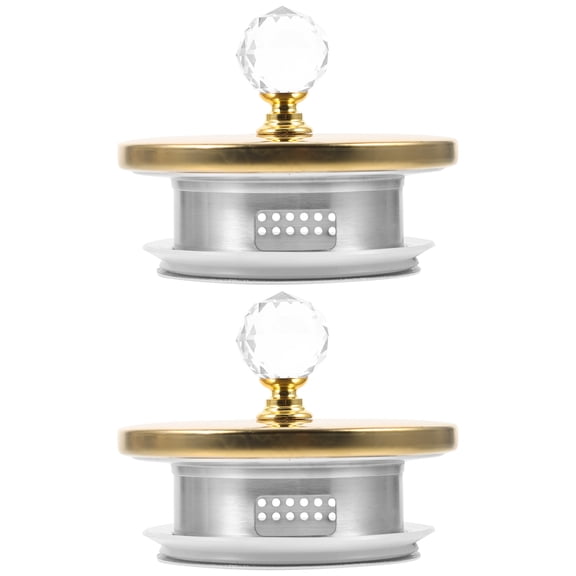 AURARMLET 2pcs Golden Pitcher Sealing Lids for Glass Cold Jugs, Leak- , Household Accessories