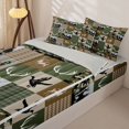 thumbnail image 3 of Homewish Mallard Duck Zipper Twin Comforter Sets with Fitted Sheet and 2 Pillowcases,Jungle Animals Deer Zipper Bedding Set For Boys Kids,Reversible,4 Pieces, 3 of 7