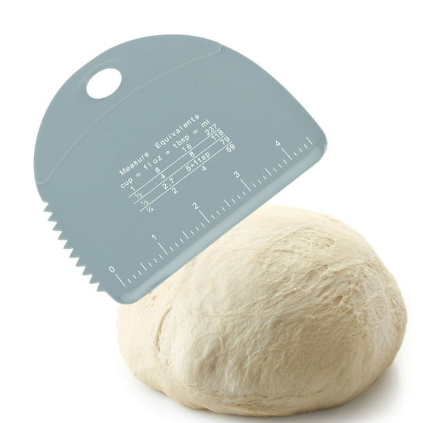 Raspador de Masa Cortador de Masa de Silicona Seguro para Alimentos Raspador de Banco Cortador de Pizza de Pastel Multiusos con Escala de Medición para Masa de Pan Pastel Fondant ANGGREK Otros