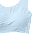thumbnail image 6 of iHPH7 3 Pack Sports Bra Wirefree Yoga Bra Full Coverage Push Up Bra Padded Sports Bra Workout Bras for Women Stretchy Adjustable Straps Padded Bralette Blue XXL, 6 of 9