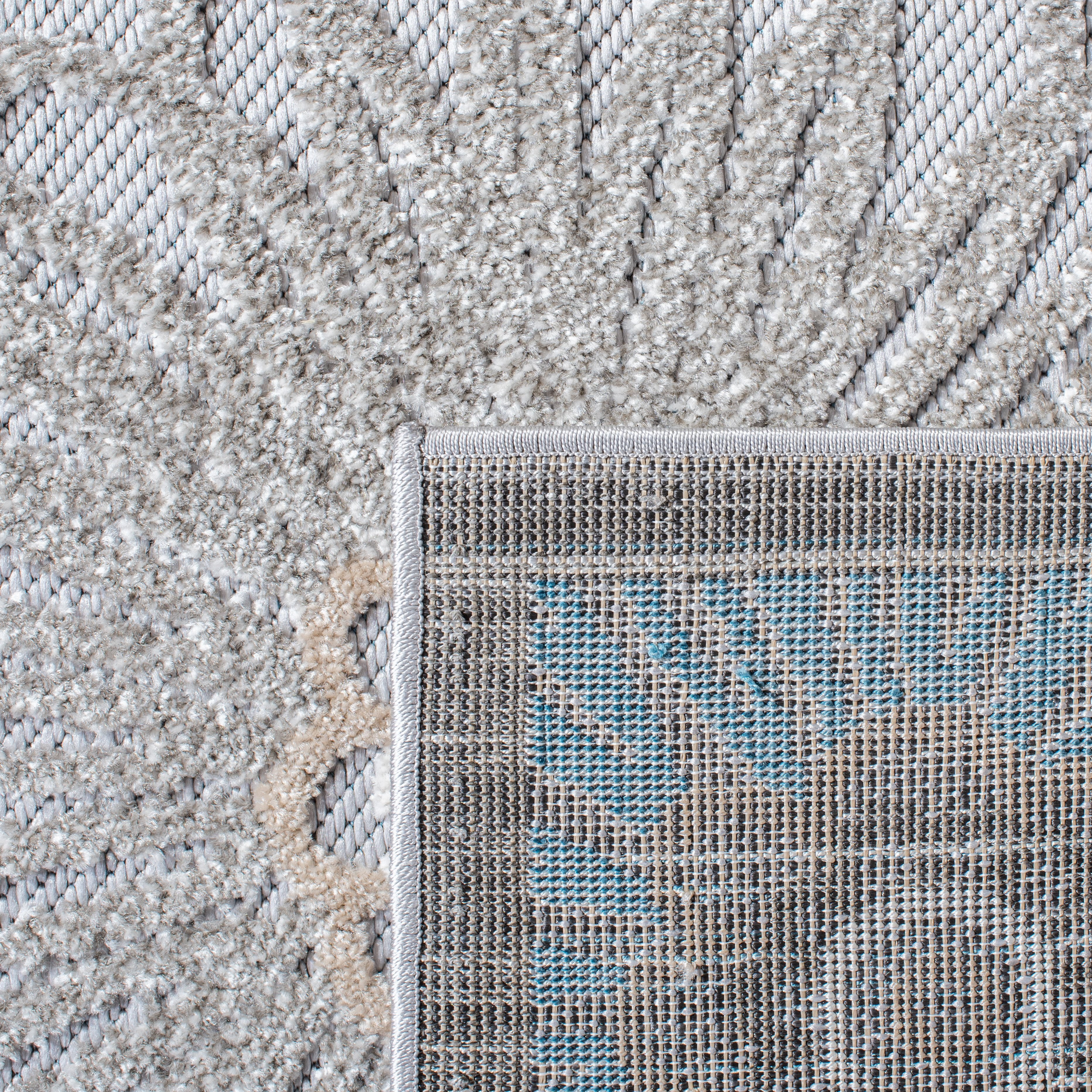 SAFAVIEH Cabana Anuki Beige/Blue 2'2"X9' Runner Indoor/Outdoor Area Rug Beige/Blue, 4'5" x 6'5"