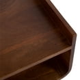 thumbnail image 4 of Kate and Laurel Quilby Mid-Century Living Room Side Table with Storage, 18 x 14 x 27, Walnut Brown, Wooden Bedroom Nightstand with Tapered Legs and Bedside Table Storage, 4 of 8