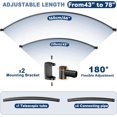 thumbnail image 3 of Silver Shower Curtain Rod 30~85 Inches Adjustable Stainless Steel Shower Curtain Rods Spring Tension,Tension Curtain Rod,Non Slip,No Drilling, Sturdy and Durable., 3 of 9