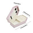 thumbnail image 3 of Pink Velvet Coffin Jewelry Box, Gothic Style Portable Organizer with Velvet Lining for Necklaces Rings, Travel-Friendly Home Storage Case Gift, 3 of 7