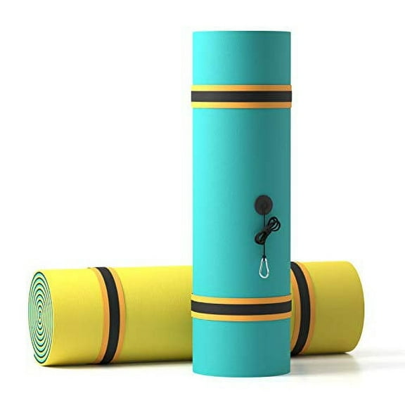 SOWKT Lily Pad Floating Mat for Lakes and Boating (18x6 Feet, Green/Yellow)