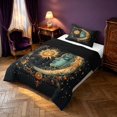 thumbnail image 2 of Homewish Bohemian Sun Moon Print Twin Comforter Sets, Magical Goddess Bedding Set, Black Reversible 2 Piece, 1 Comforter and 1 Pillowcase, 2 of 6