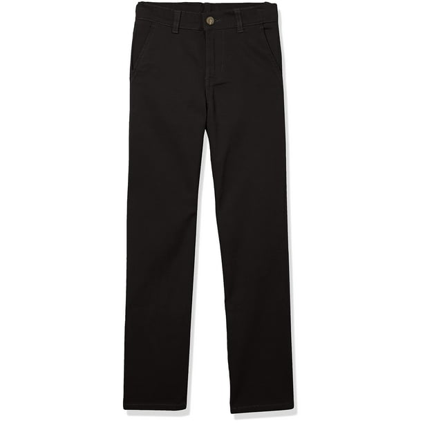 Pantalones IZOD, uniforme escolar para niños, color negro, talla 8