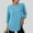 Light Blue, variant on WMTBSRSW Women's 3/4 Sleeve Workout Shirts Solid Active Athletic Crewneck Blouse Tops Loose Casual Dressy Flowy Tunic Tops