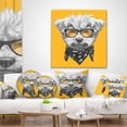 thumbnail image 4 of Designart Maltese Poodle with Sunglasses - Animal Throw Pillow - 12x20, 4 of 5