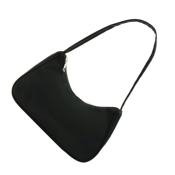 Sonducket Bolso de hombro elegante hecho con nailon para combinar fácilmente con bolso de mano para mujer Bolsos de mujer Bolsas de mensajero y de hombro negro