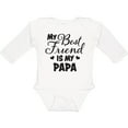 thumbnail image 3 of Inktastic My Best Friend is My Papa with Hearts Boys or Girls Long Sleeve Baby Bodysuit, 3 of 5