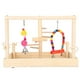 thumbnail image 5 of Soporte de madera para loros, estante de ejercicios para entrenamiento de aves, juguetes colgantes, suministros para mascotas, accesorio para jaula, 5 of 14