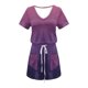 thumbnail image 5 of Mini Vestido de Verano Color Sólido Cuello en V Manga Corta Vestido de Becerro Medio, Vestido Corto de Verano, 5 of 5