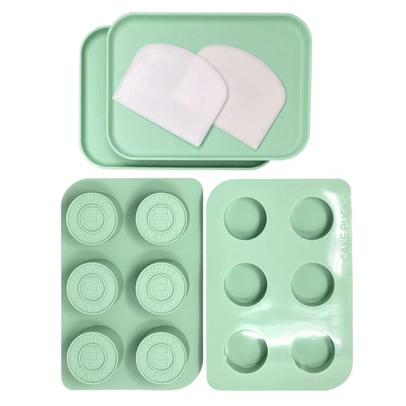 El Paquete De Bonificación Original De Cakepuck: ¡No Es Un Pop, Es Un Disco! La Forma Más Fácil De Hacer Postres Cubiertos De Chocolate - Silicona Sin Bpa - Incluye 1 Juego De Moldes 2 Bandejas Y 2 Ra