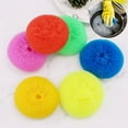 thumbnail image 2 of 24 bolas de limpieza antirayaduras de plástico de colores aleatorios para limpiar la grasa de los platos, estropajos de malla, suministros para el hogar, 2 of 8