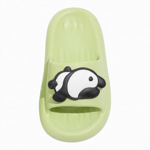 NIEWTR Kids Cloud slides,Slides Non-slip Summer Beach Pool Shoes Toddler Boys Girls Cartoon Slides Sandals(Light Green,7)