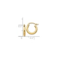 thumbnail image 4 of 14k Yellow Gold Hoop Earrings for Women, Small Hinged Lightweight Hoops with Polished Finish, Classic Minimalist Style for Everyday Elegance and Timeless Fashion, 4 of 6
