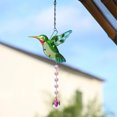 thumbnail image 6 of Hummingbird Crystal Suncatcher, Hanging Bird Window Decoration, Crystal Light Catcher Ornament, Garden Patio Window Hanging Decor, Reflective Crystal Pendant Home Garden Decor, 6 of 6