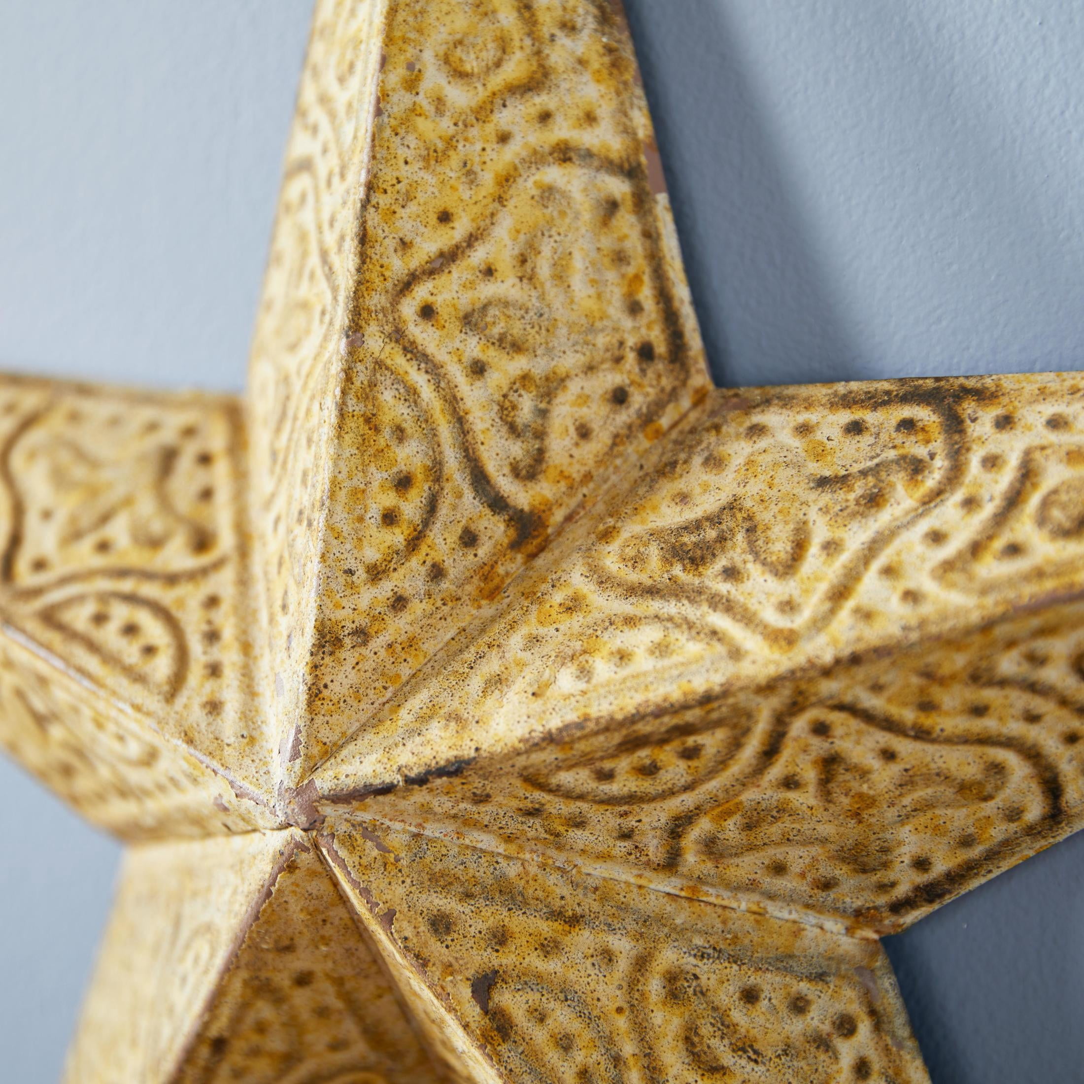 DecMode Brown Metal Indoor Outdoor Star Wall Decor (3 Count)