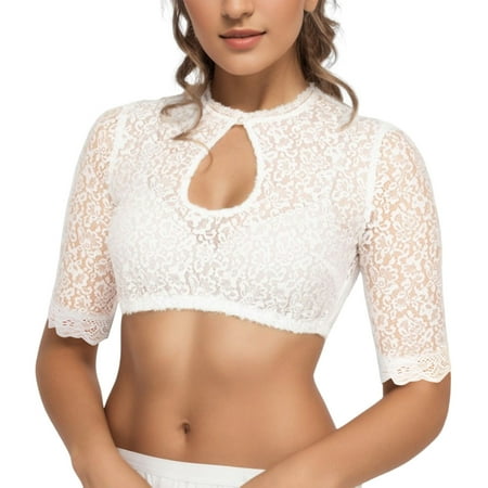 Puawkoer Women 1Pc Underwire Lingerie Cow Tube Top Lace Vest Women s Elegant Sexy Tube Top Dirndl Blouse Black Dirndl Leather Tube Top Blouse Lace Blouse for Tube Top and Shorts Se